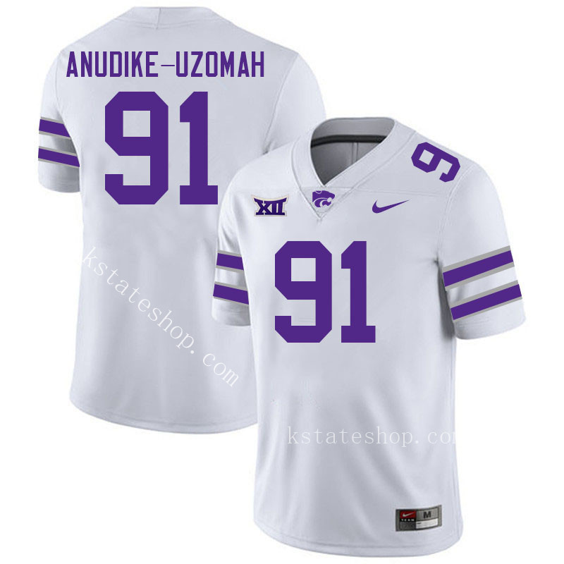 Felix Anudike-Uzomah Kansas State Jersey,Kansas State Wildcats #91 Felix Anudike-Uzomah Jersey-White